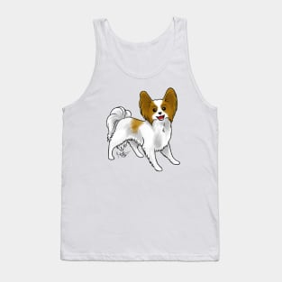 Dog - Papillon - Brown and White Tank Top